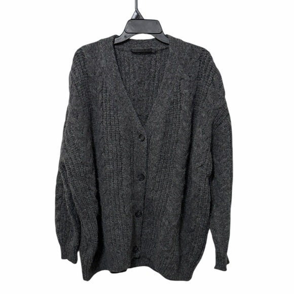 Jenni Kayne Sweaters - Jenni Kayne Cable Cocoon Cardigan Charcoal Size M